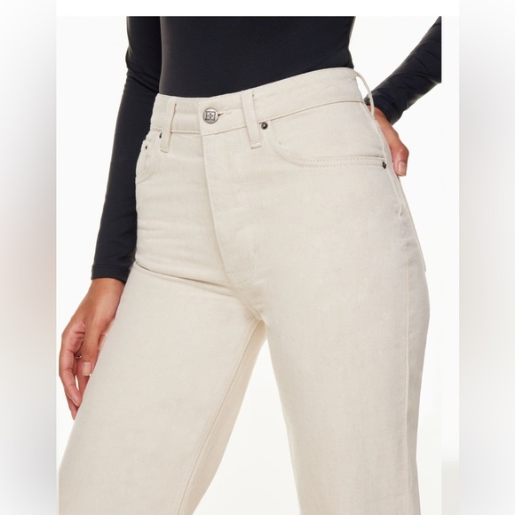 Ksubi 
Brooklyn Mid High Rise Relaxed Straight Leg, Cream Size 25 - Picture 4 of 17